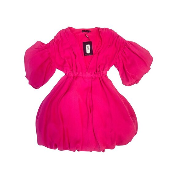 Prettylittlething Hot Pink Shift Dress Size 0 NWT - Picture 5 of 7